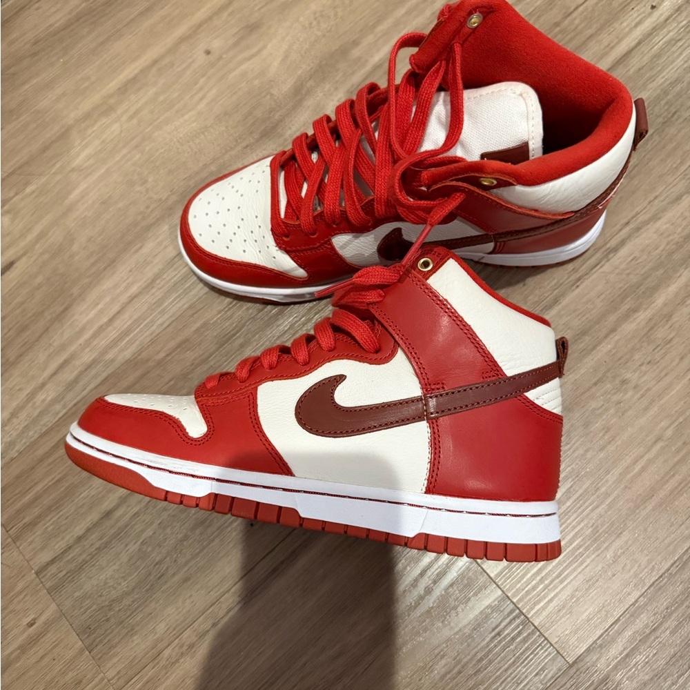 Nike Red and White Athletic Shoes